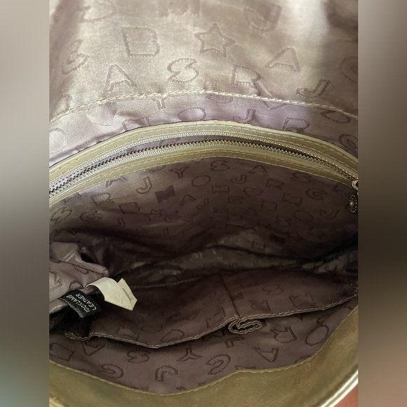 MARC JACOBS Olive Tan DISTRESSED Preppy Leather Flap SHOULDER BAG CROSS BODY - Picture 9 of 16